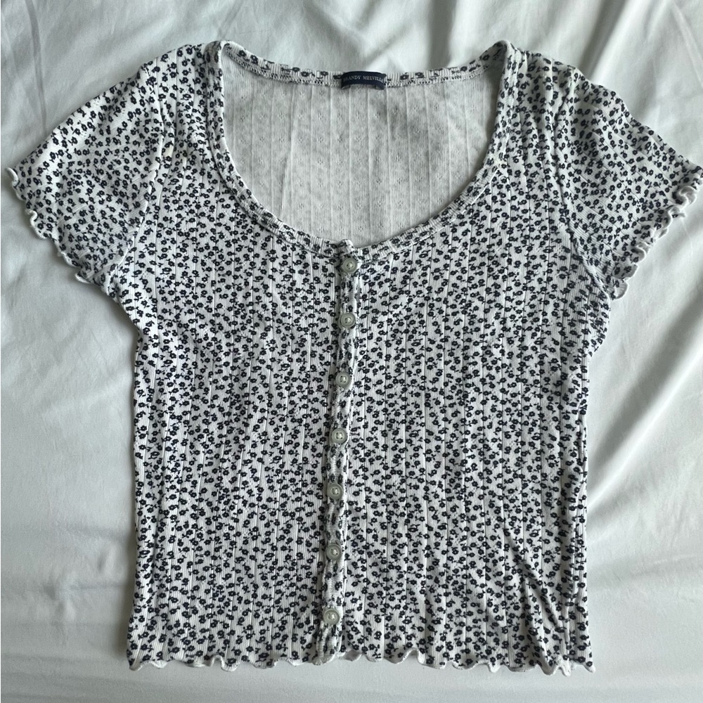 Brandy Melville Floral Zelly Top